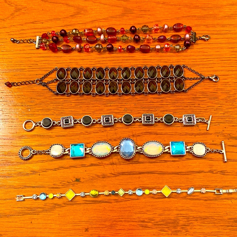 Bracelets.  All 5 for $15 or $4 each